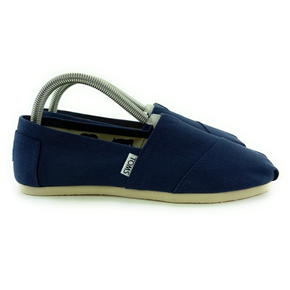 Toms Women's Alpargata Classic Navy Canvas Slip On Flat Shoes Sizes 6 - 11 M - Picture 2 of 8